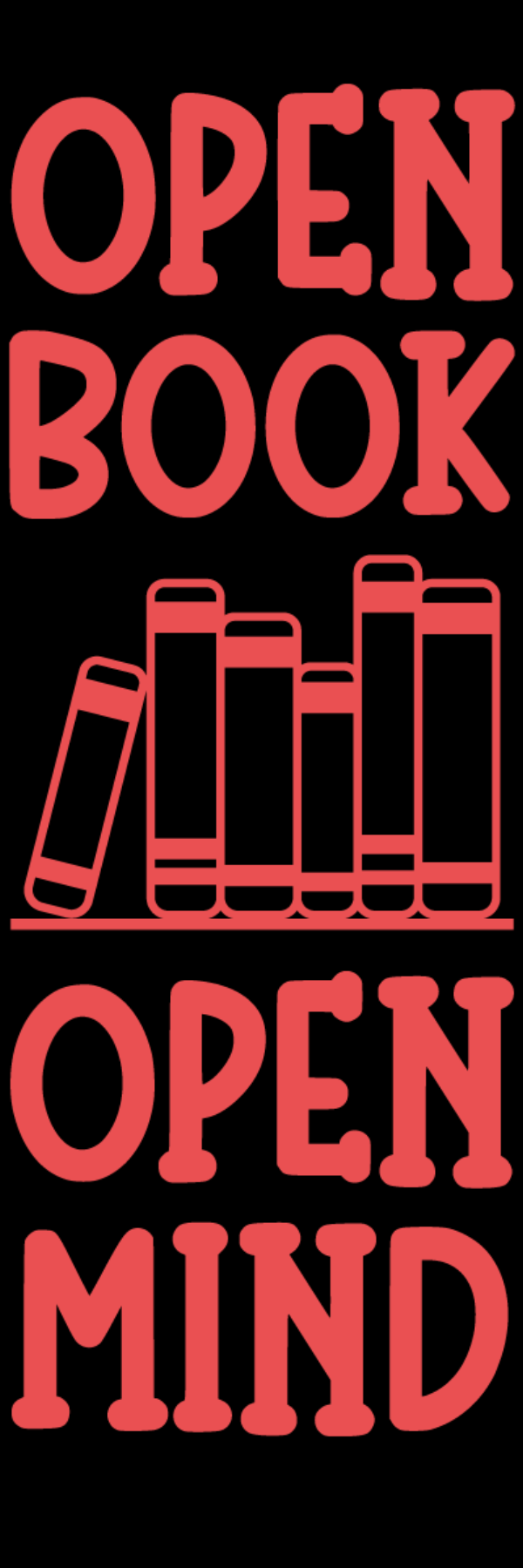 Open Book - Open Mind Bookmark