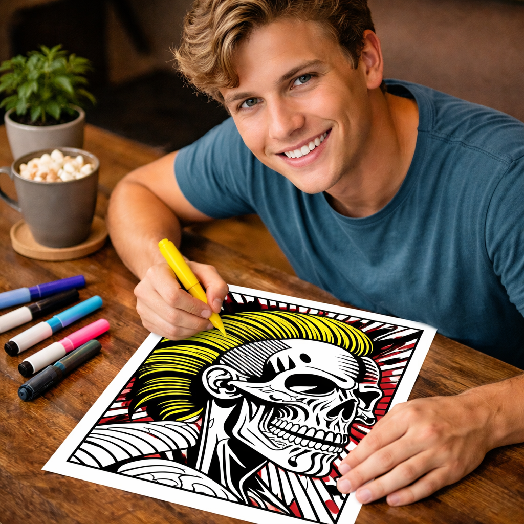 Skull Coloring Book: Bold, Dark, and Strangely Beautiful