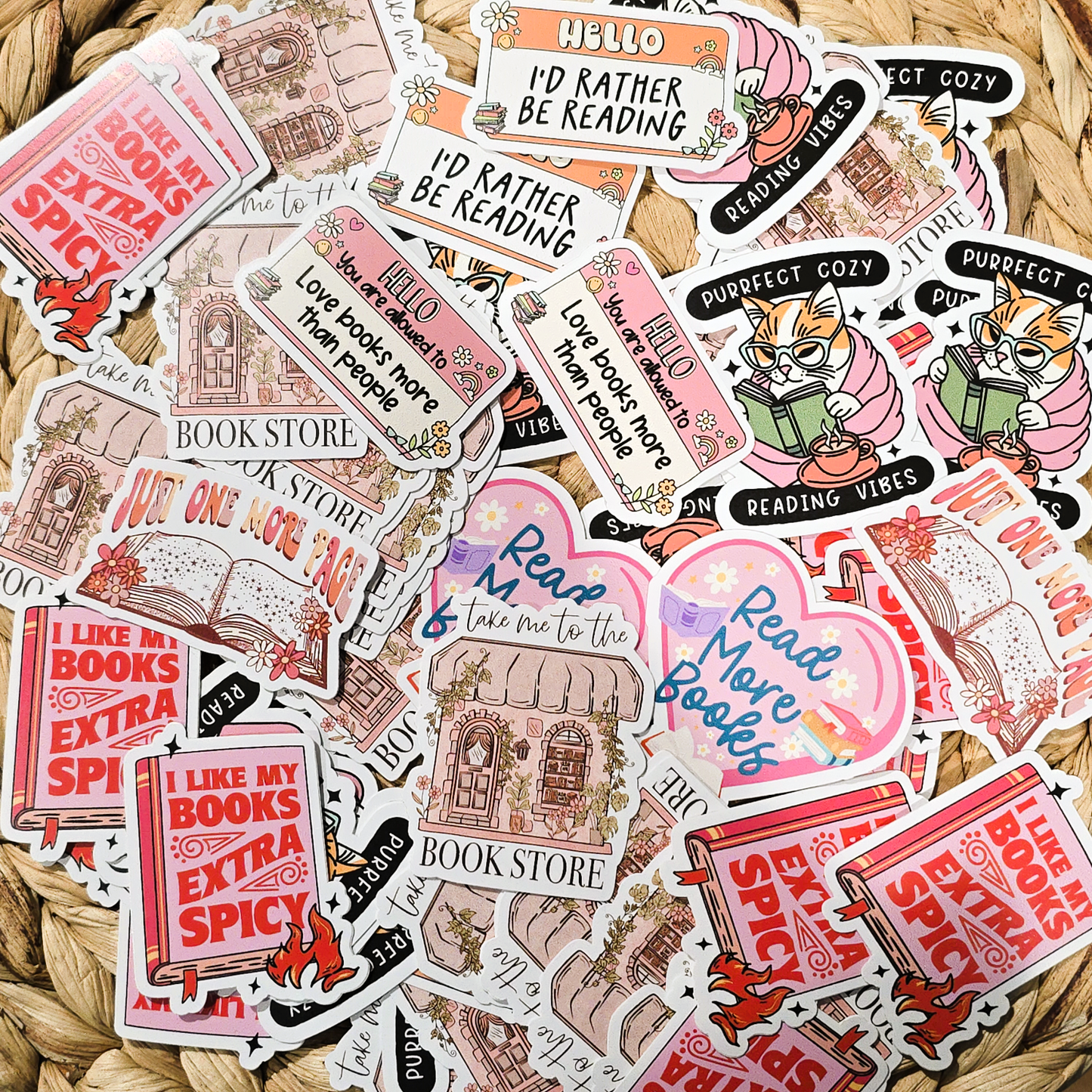 Books / Reading Assorted Small 2" Vinyl Stickers - 2 for $1.50