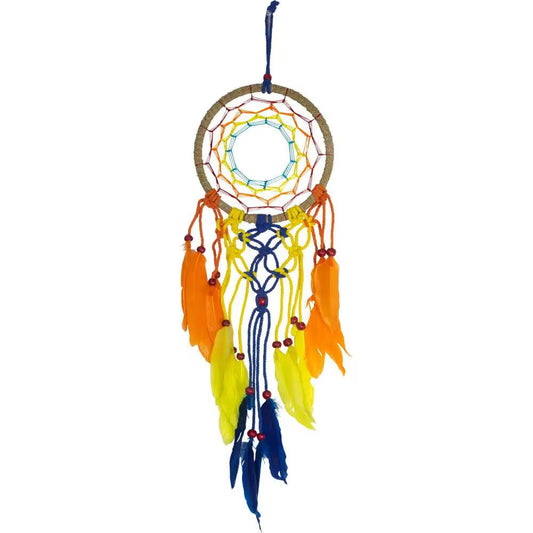 Macrame Mandala colorful Dreamcatcher, handmade boho witchy decor