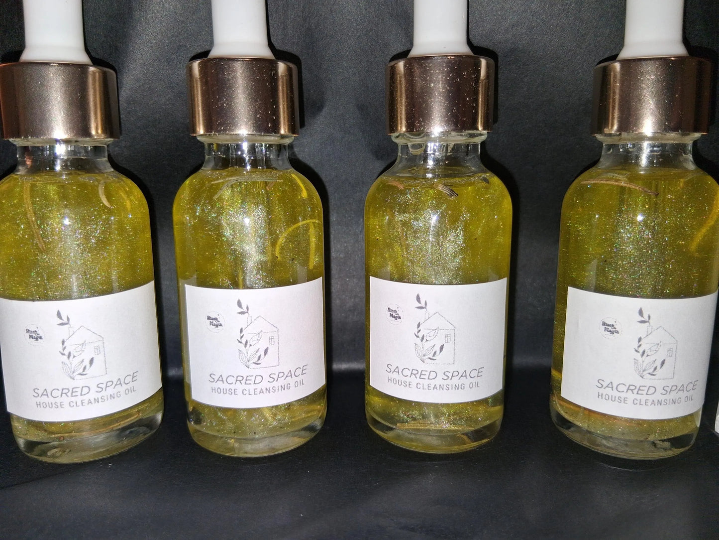 Sacred Space Cleansing Oil: Herb & Crystal Infused Ritual Oil