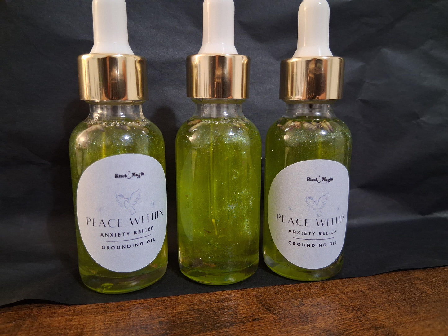 Peace Within Grounding & Calming Oil: Ritually Infused, Crystal and Herb infused ritual oil