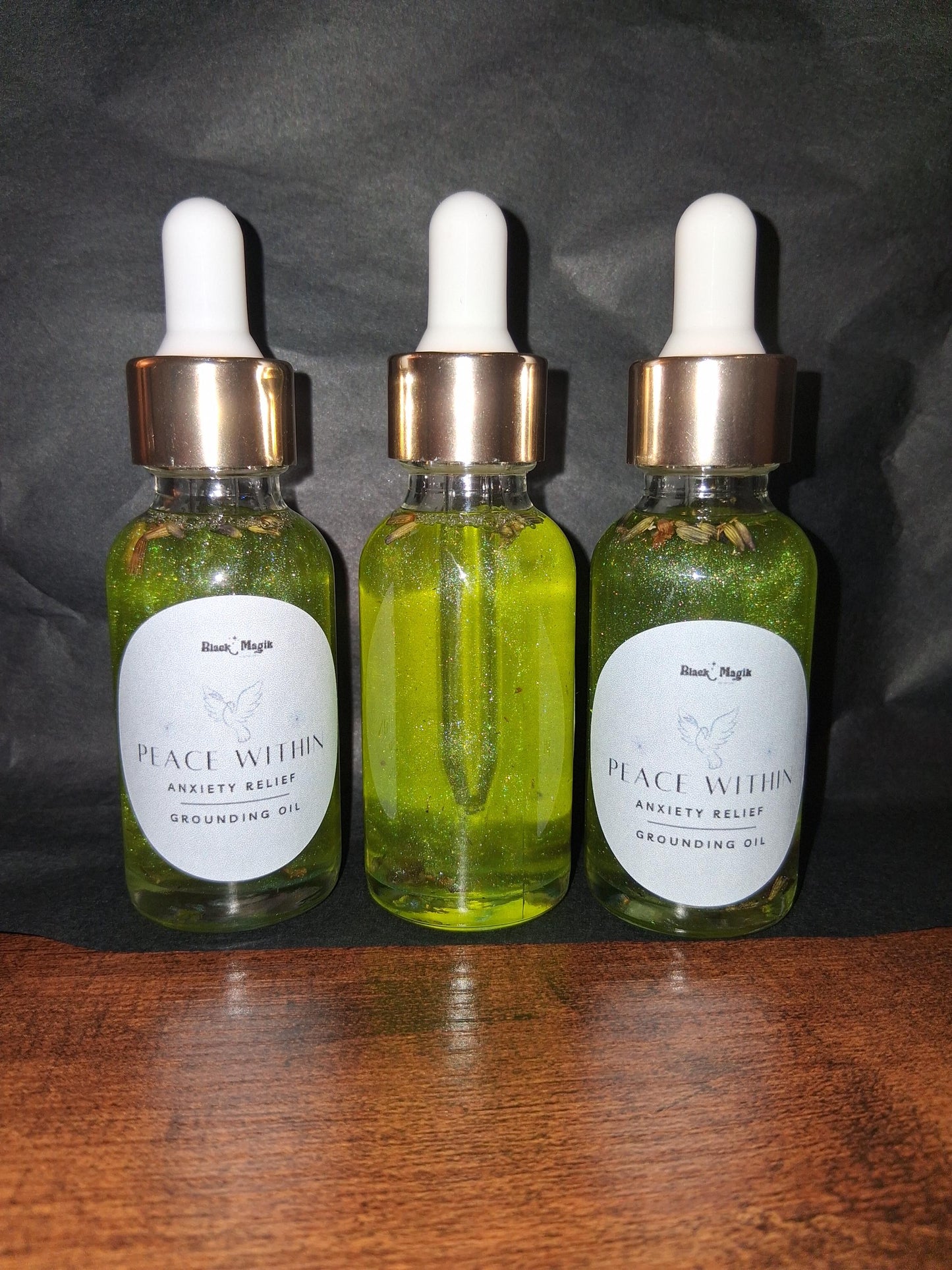 Peace Within Grounding & Calming Oil: Ritually Infused, Crystal and Herb infused ritual oil