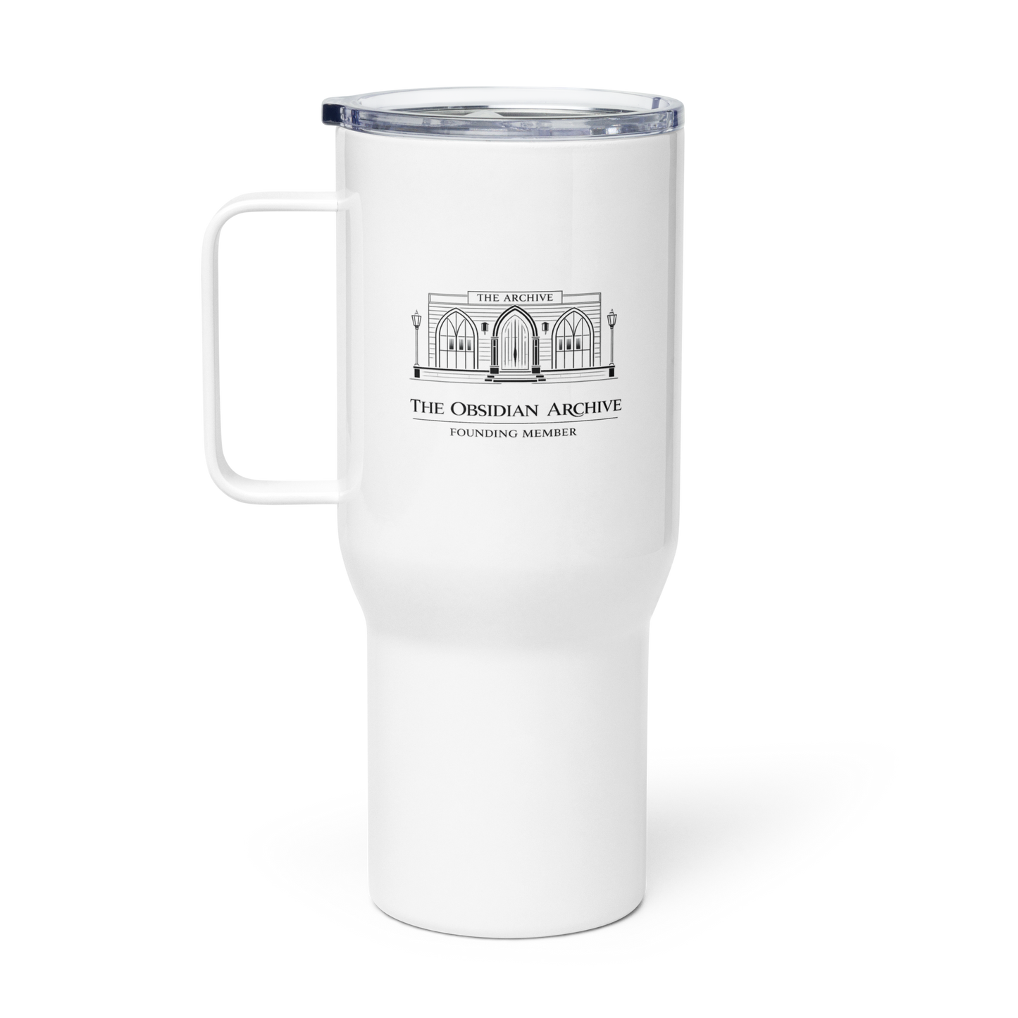 The OA exclusive Travel mug with a handle