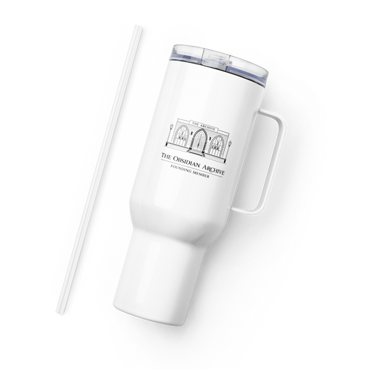 The OA exclusive Travel mug with a handle